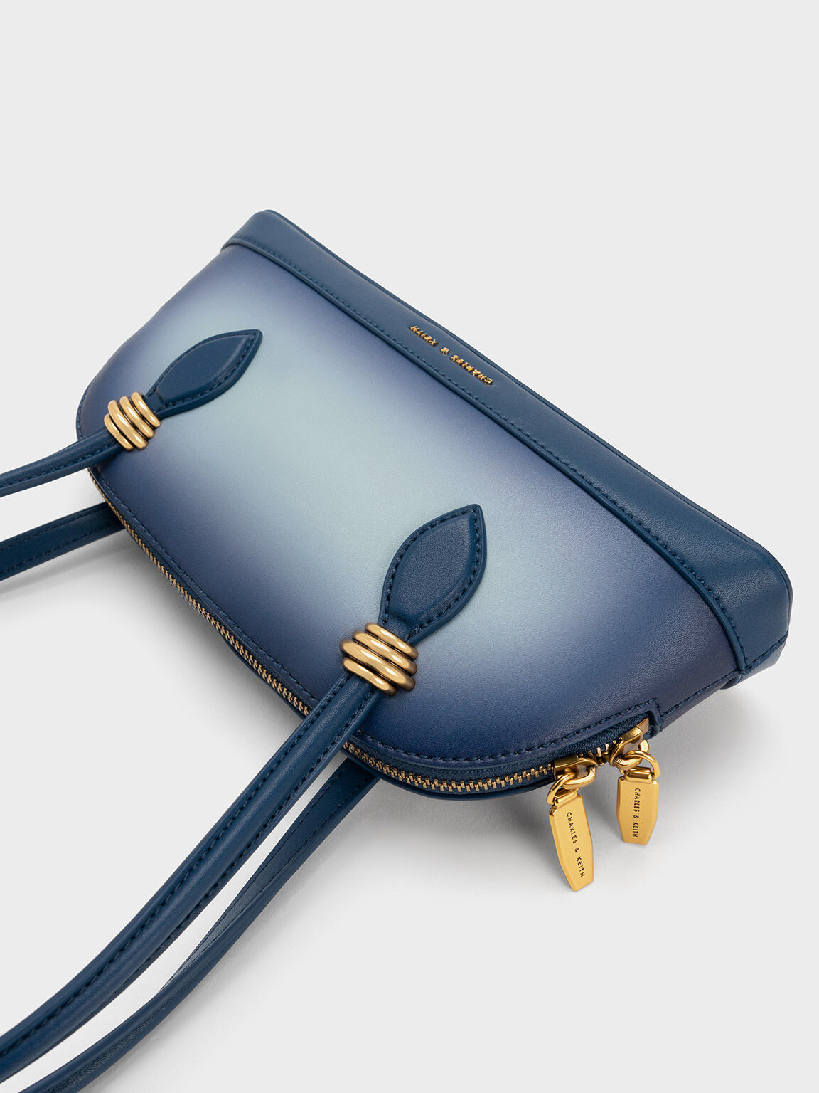 Trudy Ombre Elongated Handle Shoulder Bag, Navy, hi-res