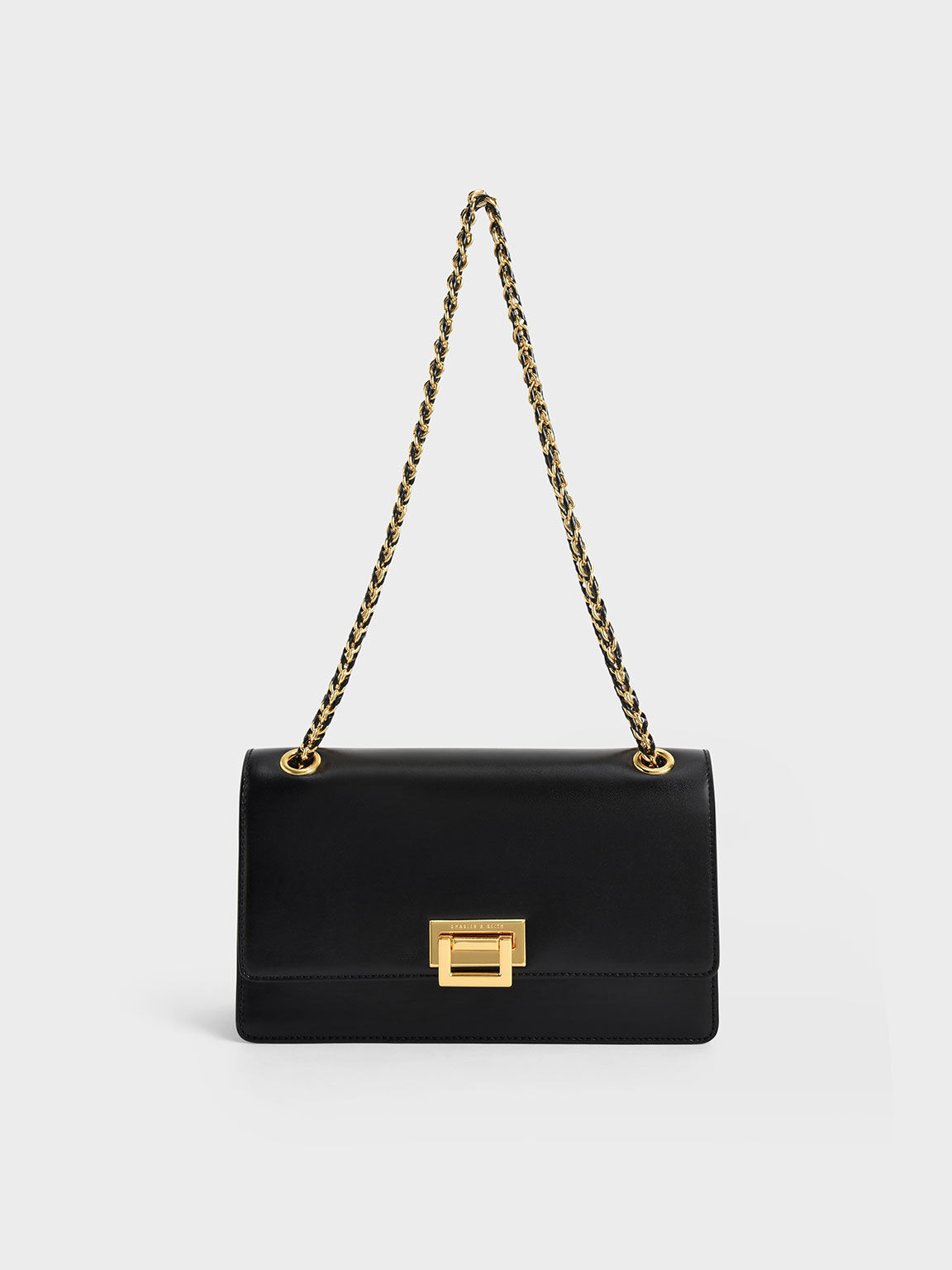 Black Chain Handle Shoulder Bag CHARLES KEITH SA