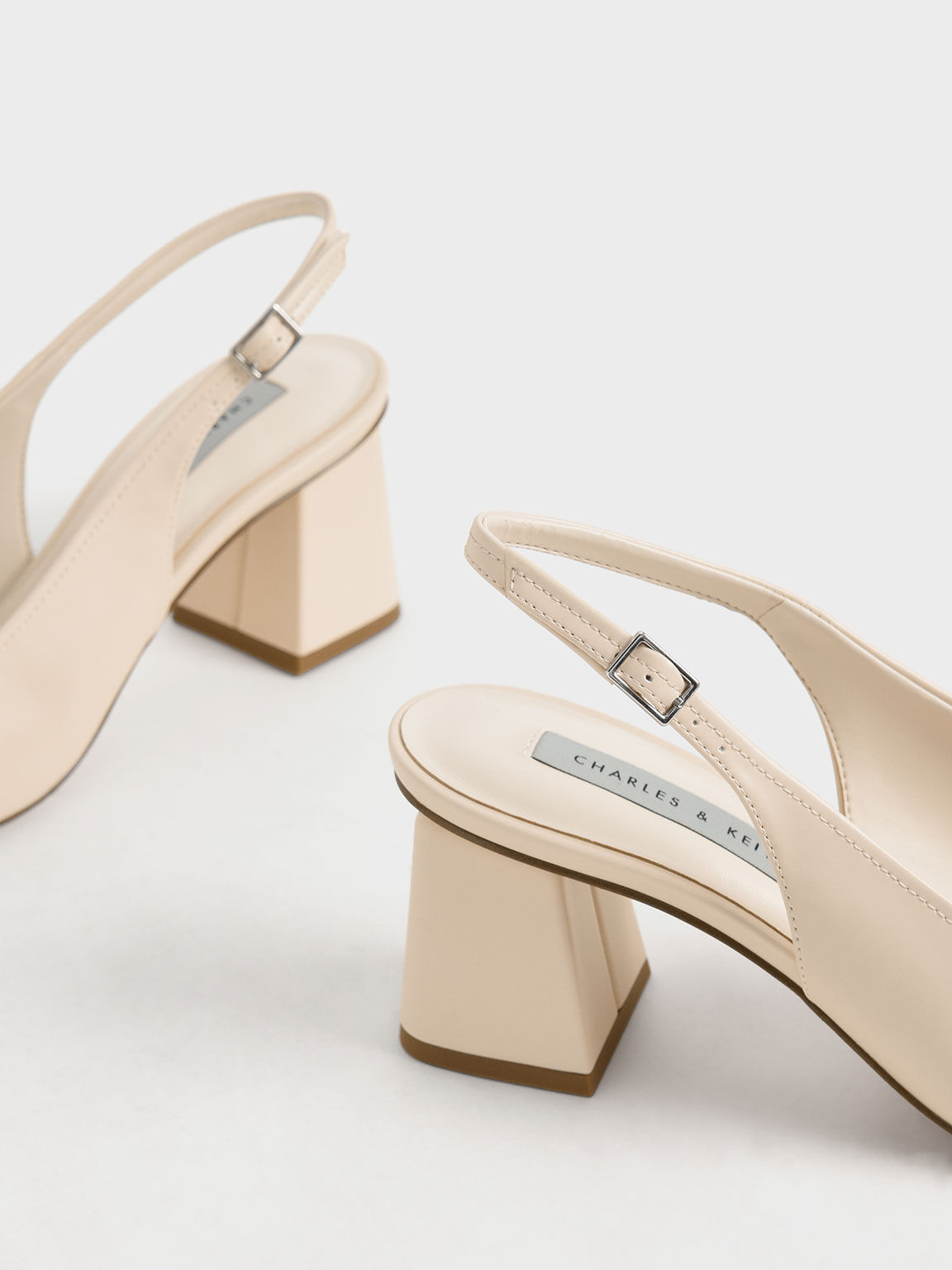 Color block slingback heels deals
