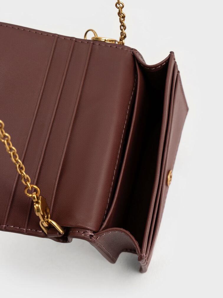 محفظة "أرليس" صغيرة مع سلسلة ذراع سميكة, شوكولاتة, hi-res