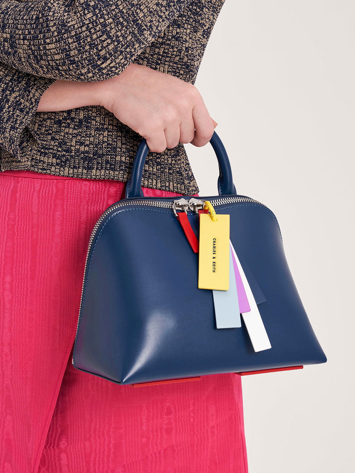 Cockade Bowling Bag, Navy, hi-res