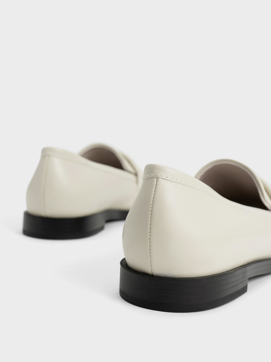 Square-Toe Penny Loafers, Chalk, hi-res