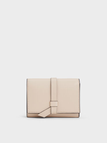 Calla Knotted-Strap Small Wallet, Oat, hi-res