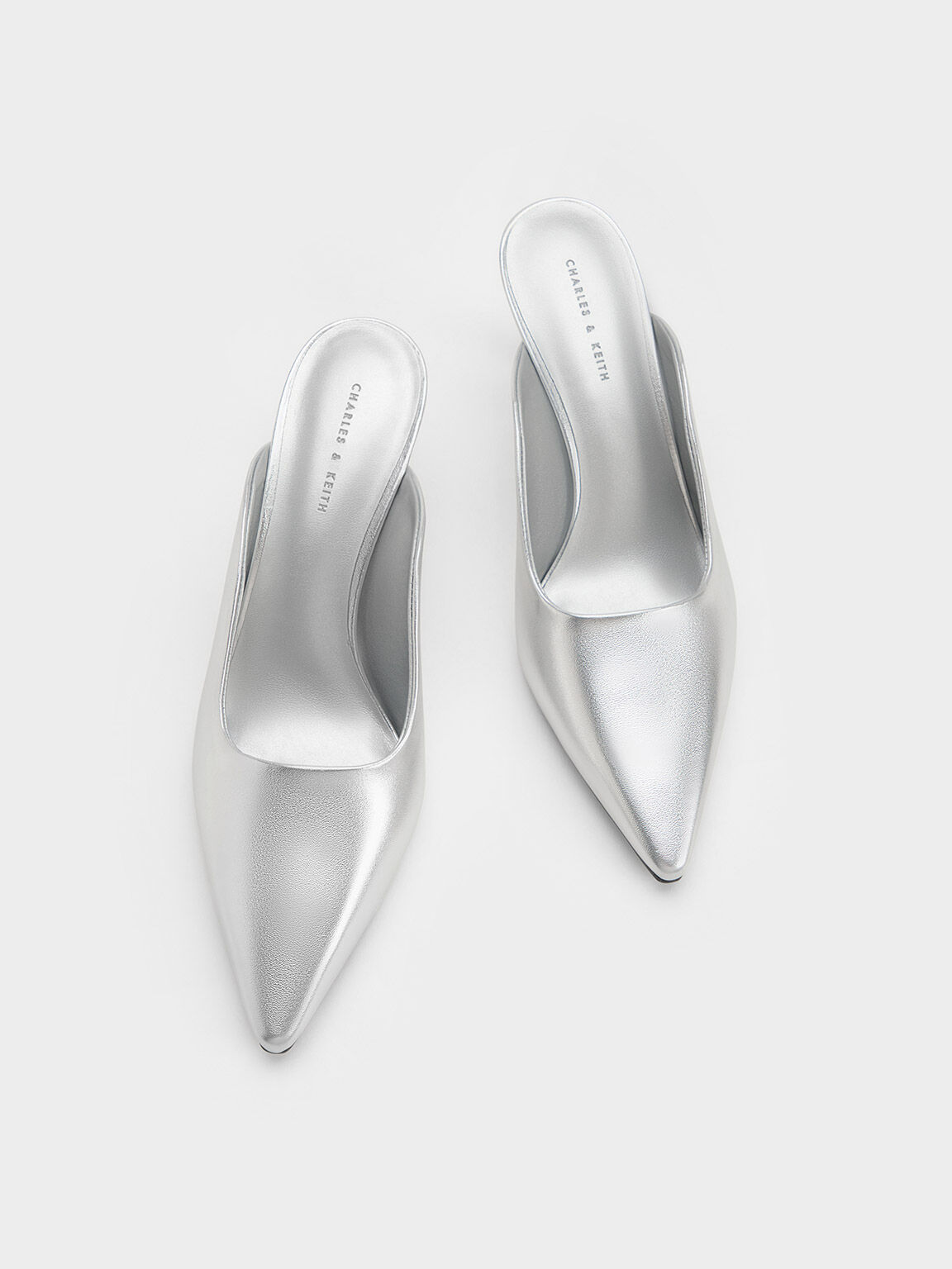 Charles and keith hot sale silver heels