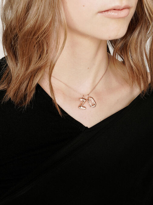 Alphabet 'O' Charm, Rose Gold, hi-res