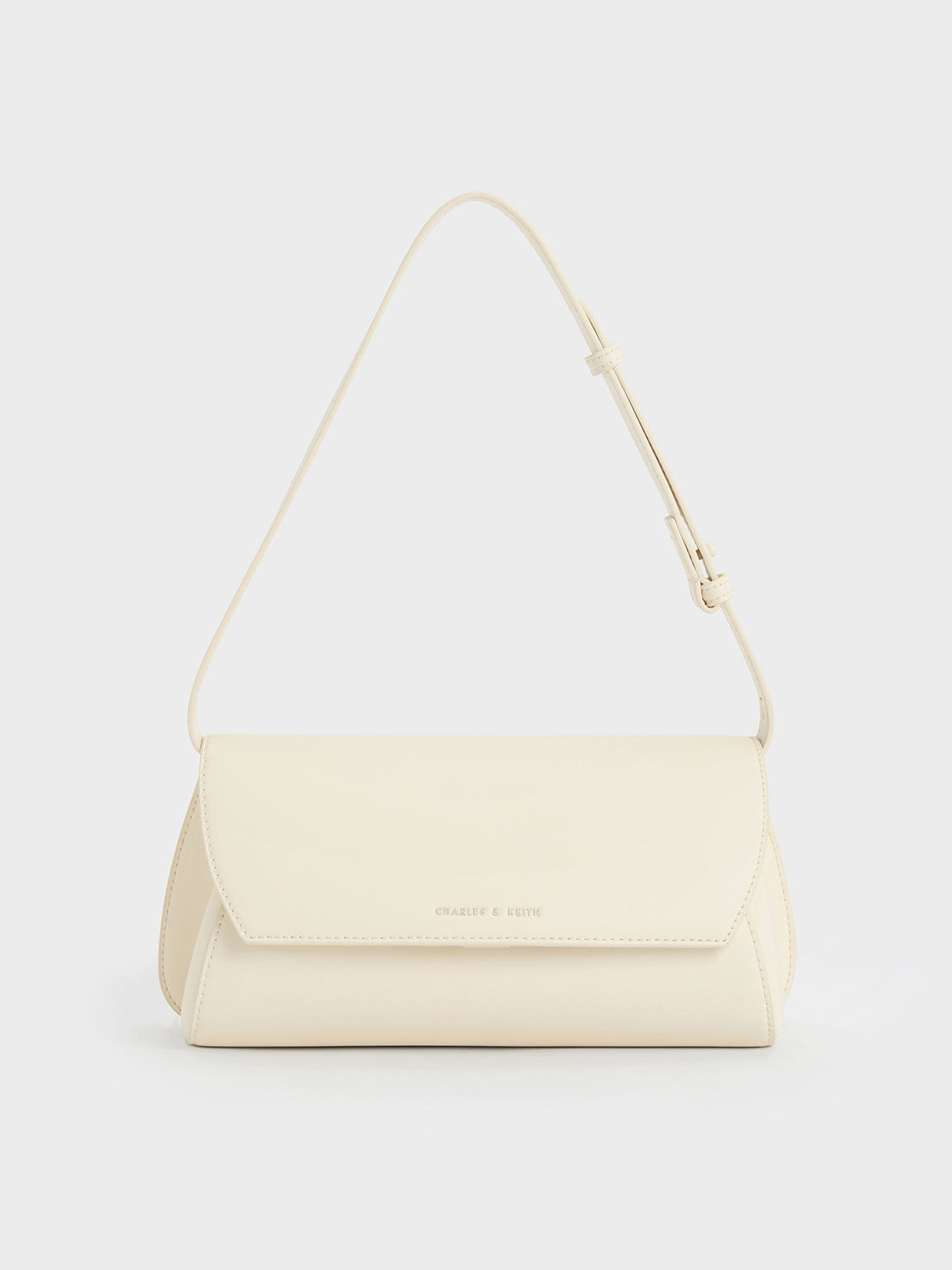 Cream Cassiopeia Front Flap Shoulder Bag CHARLES KEITH SA