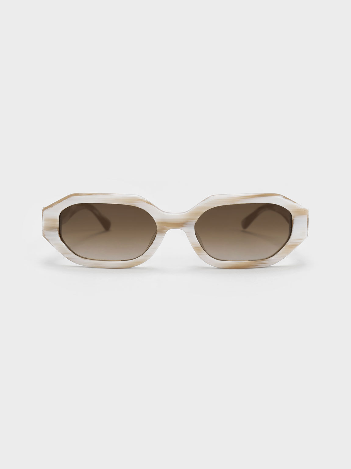 نظارة شمسية جابين بيضاوية من الأسيتات المعاد تدويره, كريم, hi-res