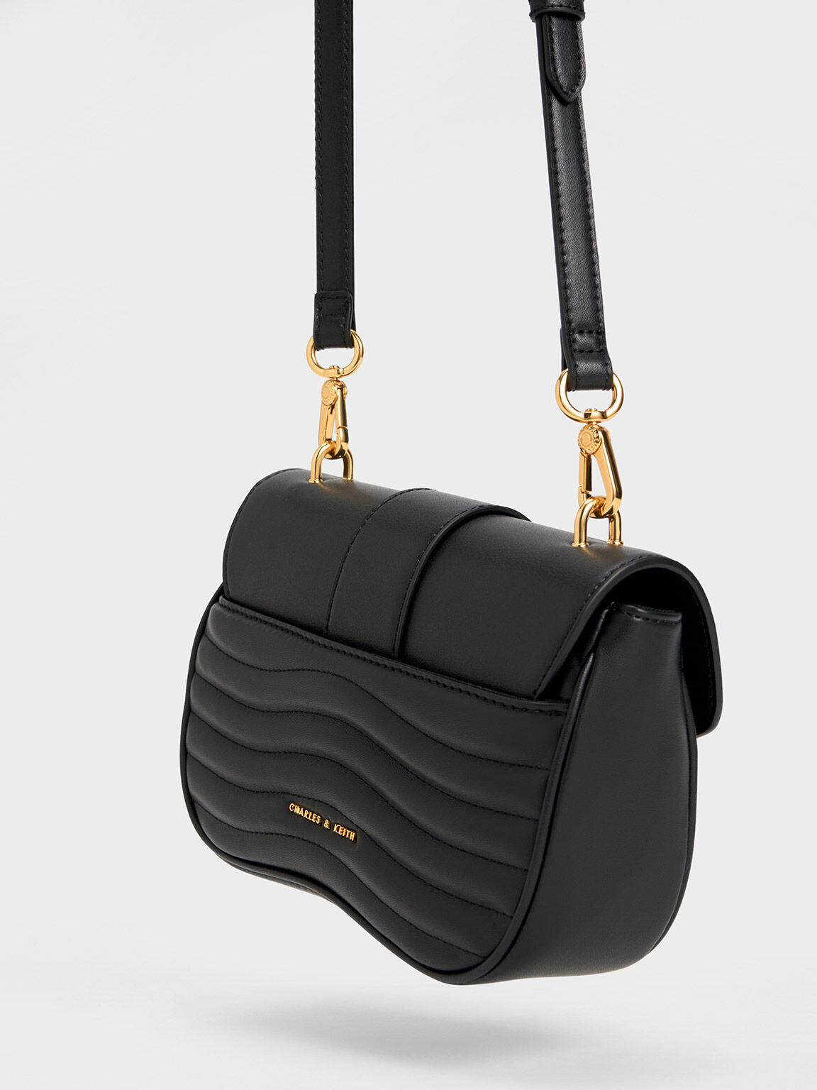 Black Aubrielle Panelled Crossbody Bag - CHARLES & KEITH SA