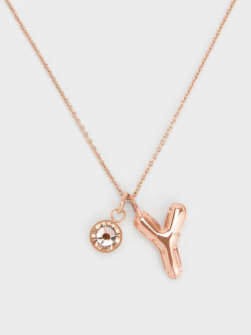 Alphabet 'Y' Charm, Rose Gold, hi-res