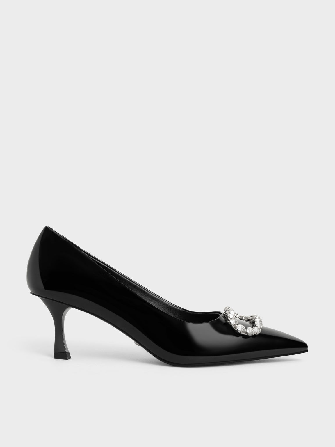 Embellished black pumps store