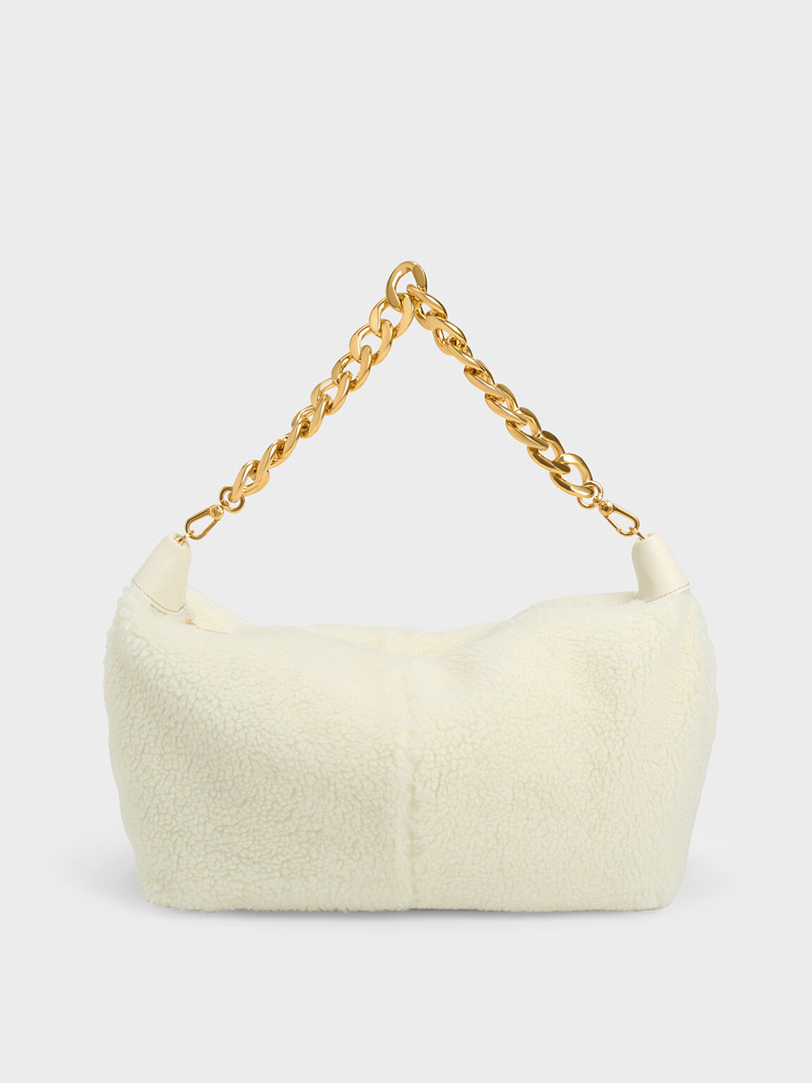 Chunky Chain Link Furry Hobo Bag, Multi, hi-res