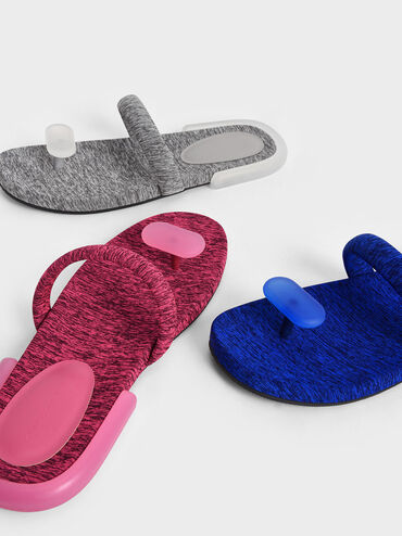 Electra Recycled Polyester Thong Sandals, Pink, hi-res