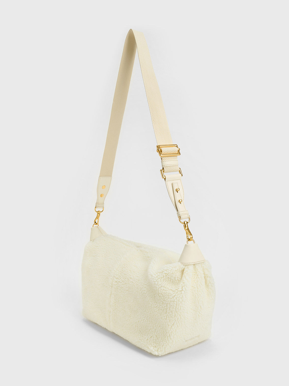 Chunky Chain Link Furry Hobo Bag, Multi, hi-res
