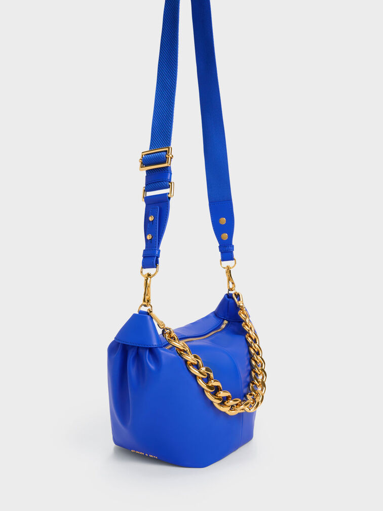 حقيبة هوبو بذراع سلسلة داكي, Cerulean, hi-res