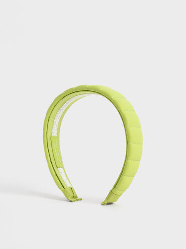 Padded Headbands, Lime, hi-res