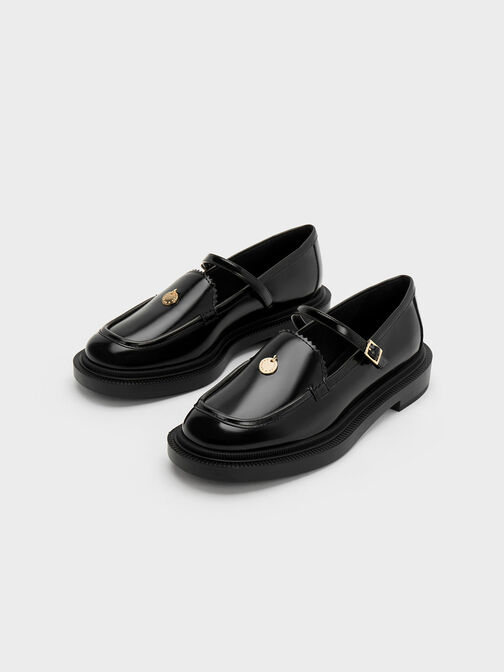 Circle Charm Mary Janes, Black Box, hi-res