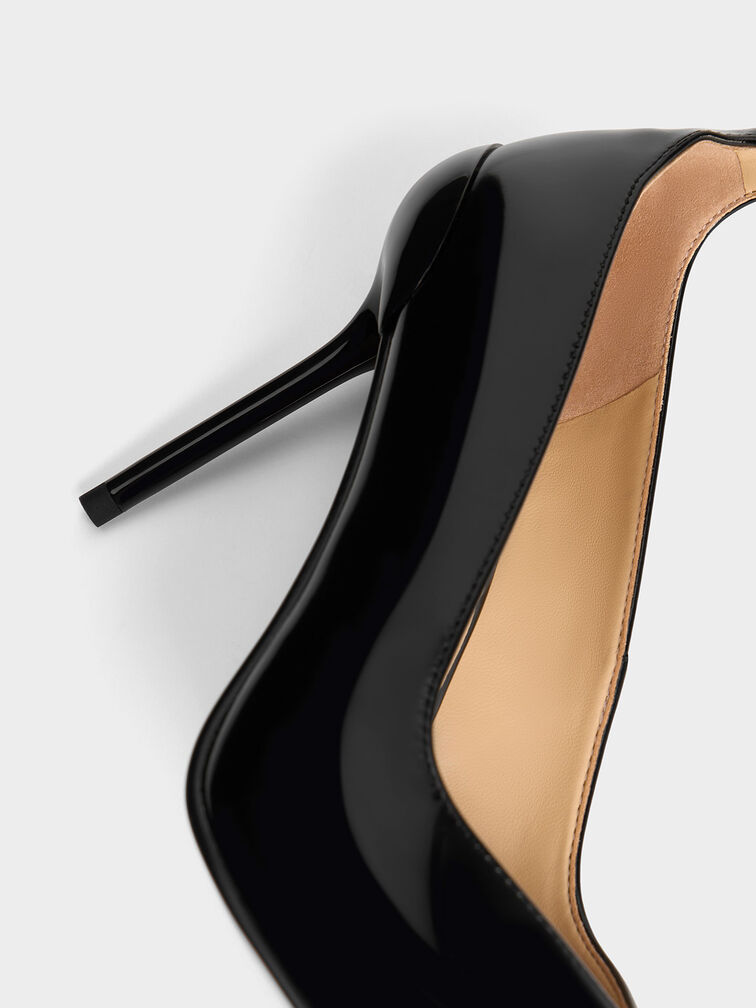 Gabine Leather Stiletto Heel Pumps, Black Box, hi-res
