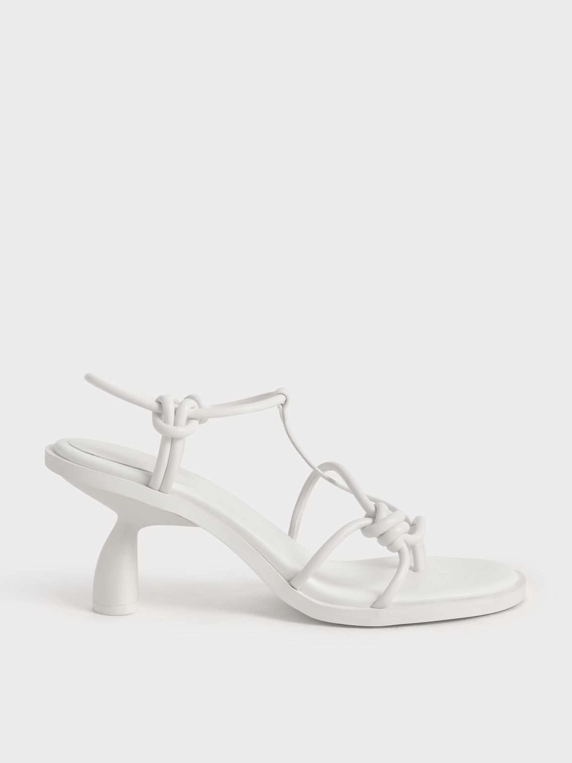 Strappy knotted 2024 heeled sandals