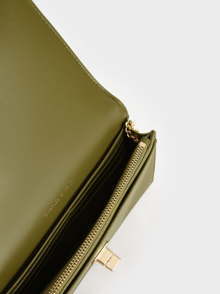 حقيبة ميكايلا مبطنة للهاتف, أخضر زيتي, hi-res