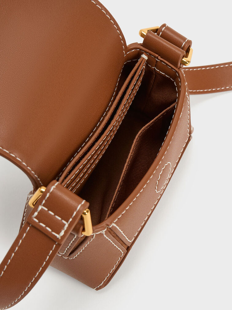 Nasrin Geometric Mini Bag, Chocolate, hi-res