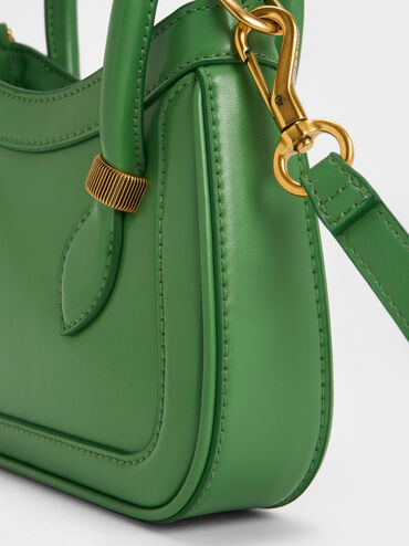 حقيبة بوني بتصميم مقوس, لون أخضر, hi-res