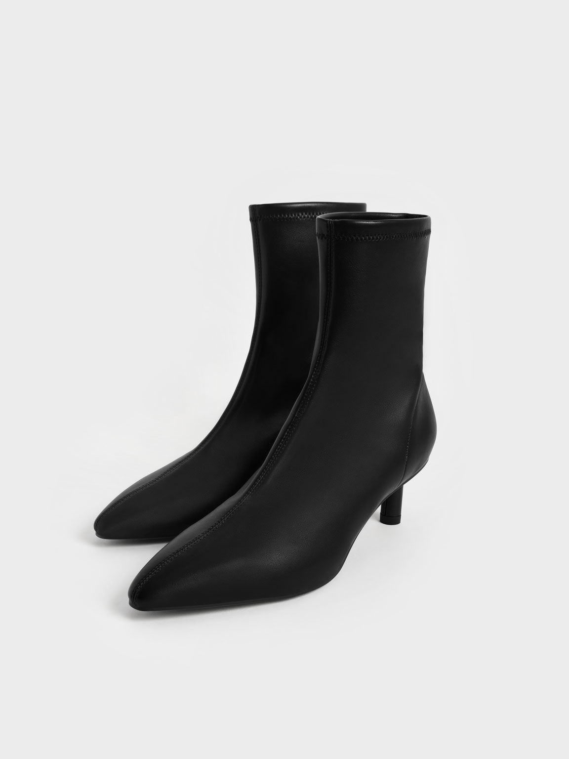 Black kitten heel ankle boots uk shop