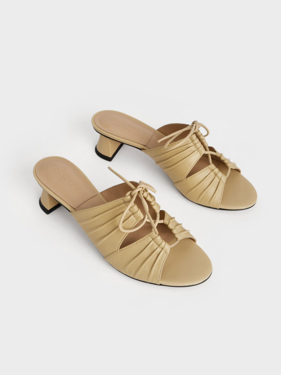 Landis Leather Round-Toe Mules, Sand, hi-res
