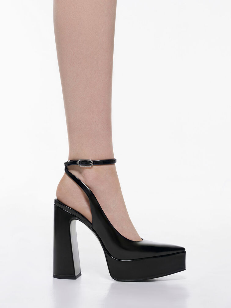 حذاء مرتفع غوينيفير بلاتفورم, Black Patent, hi-res