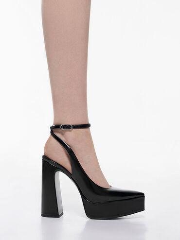 Guinevere Patent Platform Pumps, Black Patent, hi-res