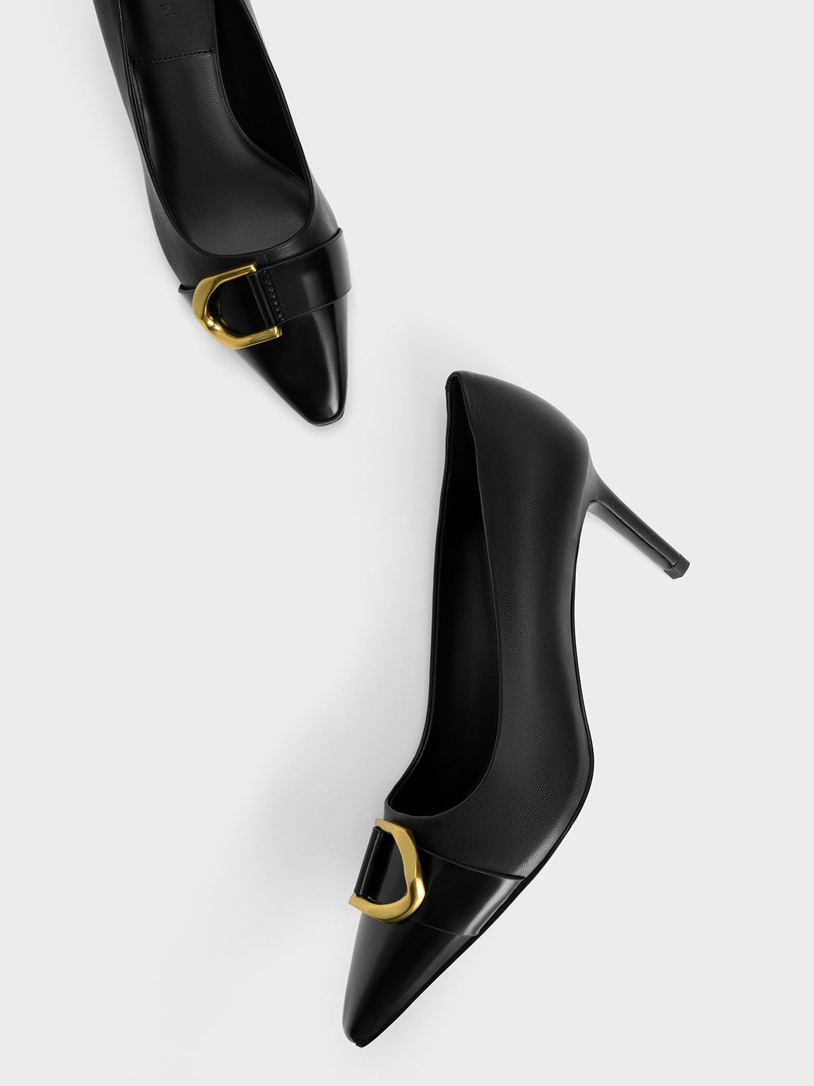 Gabine Leather Pumps, Black, hi-res