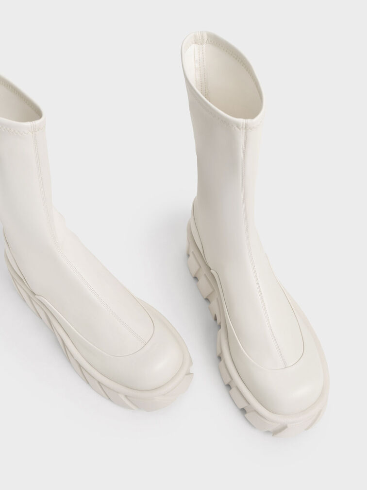 Aberdeen Platform Boots, Cream, hi-res