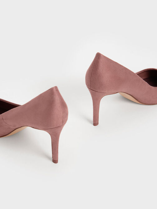 Emmy Textured Pointed-Toe Stiletto Pumps, Mauve, hi-res
