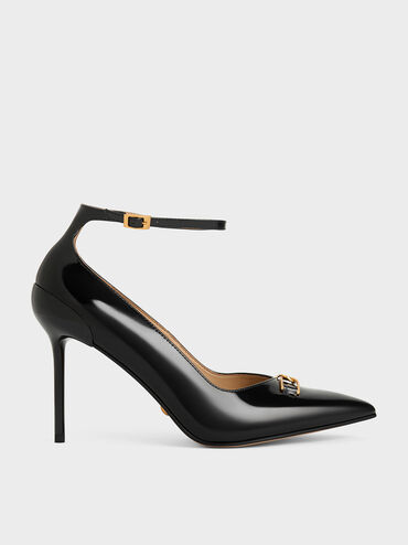 Gabine Leather Stiletto Heel Pumps, Black Box, hi-res