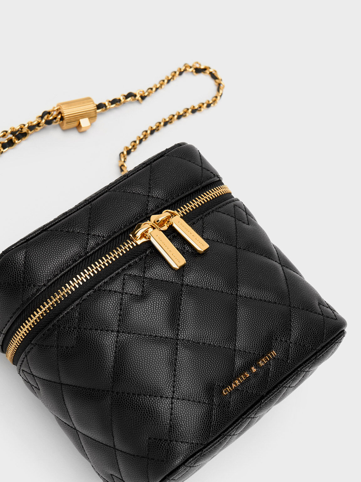 Black Nezu Quilted Boxy Bag CHARLES KEITH SA