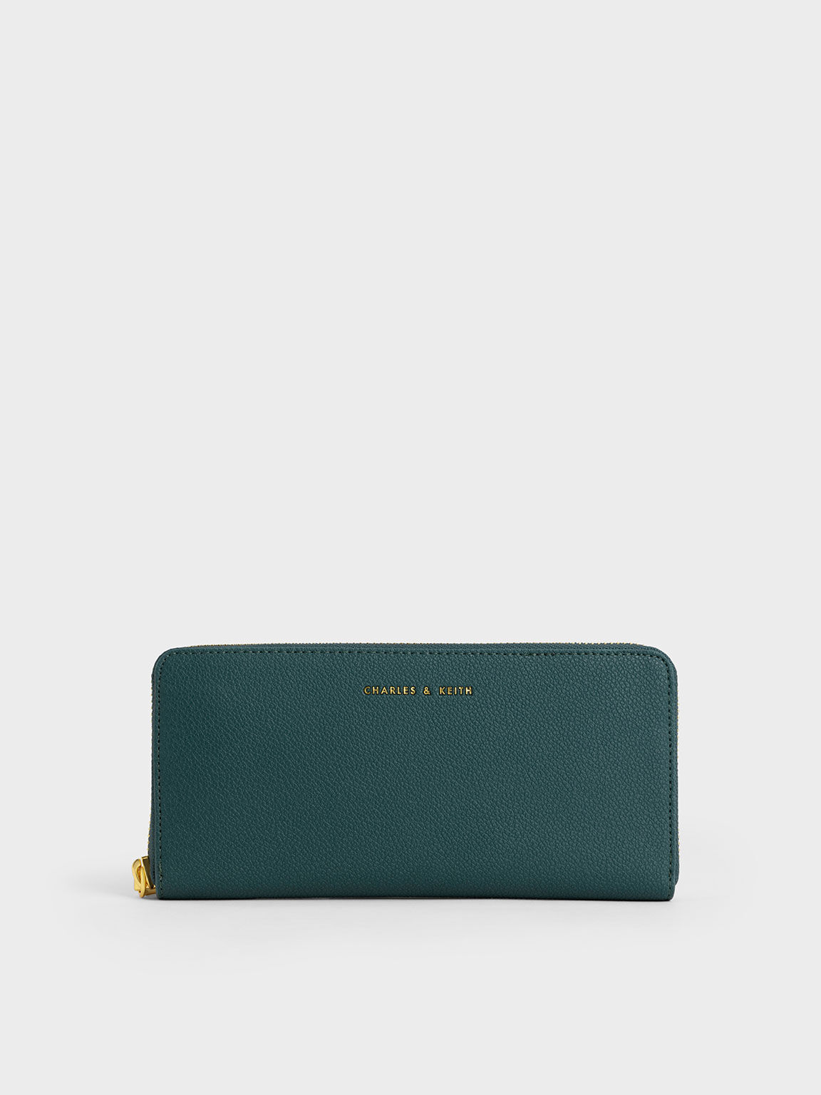 Zip-Around Long Wallet, Green, hi-res