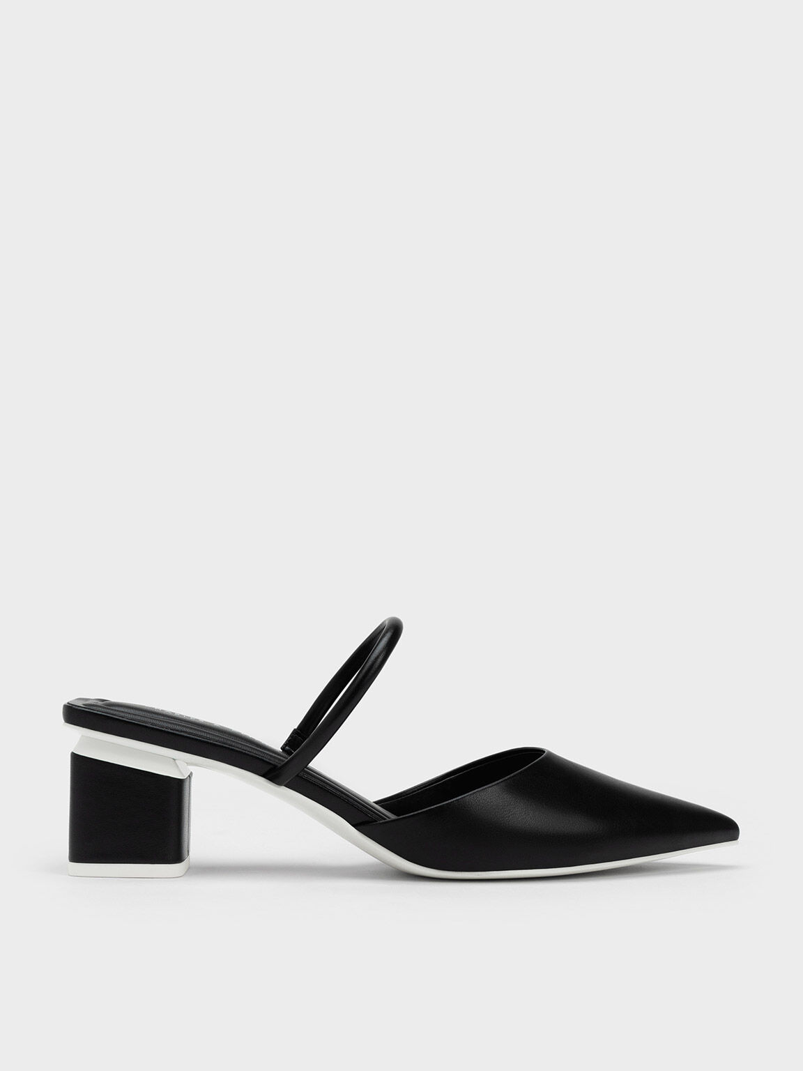 Black low heel mules store