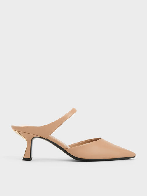 Slant Heel Mules, Nude, hi-res