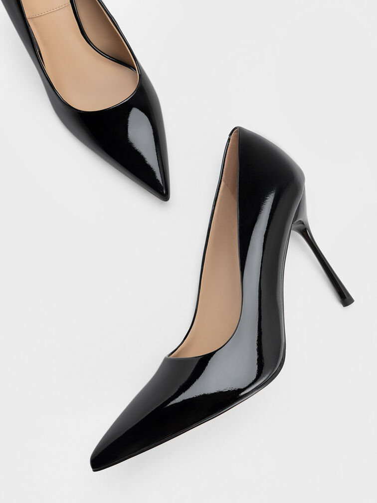 حذاء كيرا بمقدمة من الجلد الباتنت, Black Patent, hi-res
