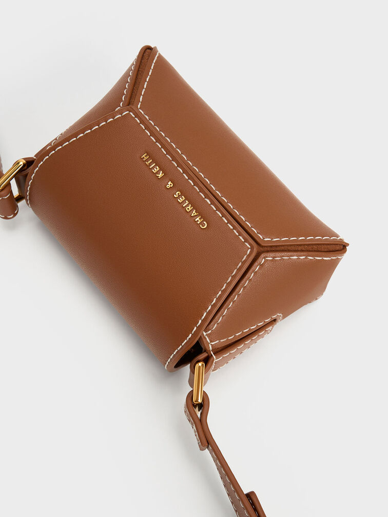 Nasrin Geometric Mini Bag, Chocolate, hi-res