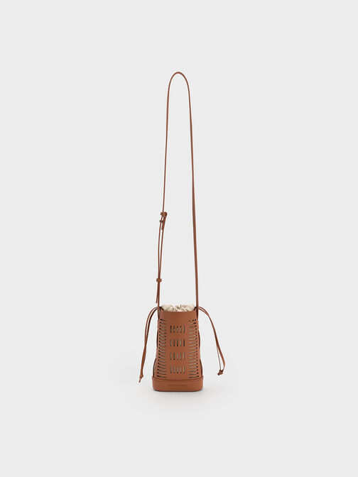 Delphi Cut-Out Phone Pouch, Tan, hi-res