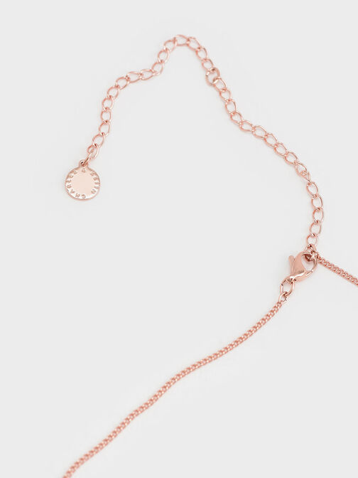 Resin Embellished Chain Link Choker, Rose Gold, hi-res