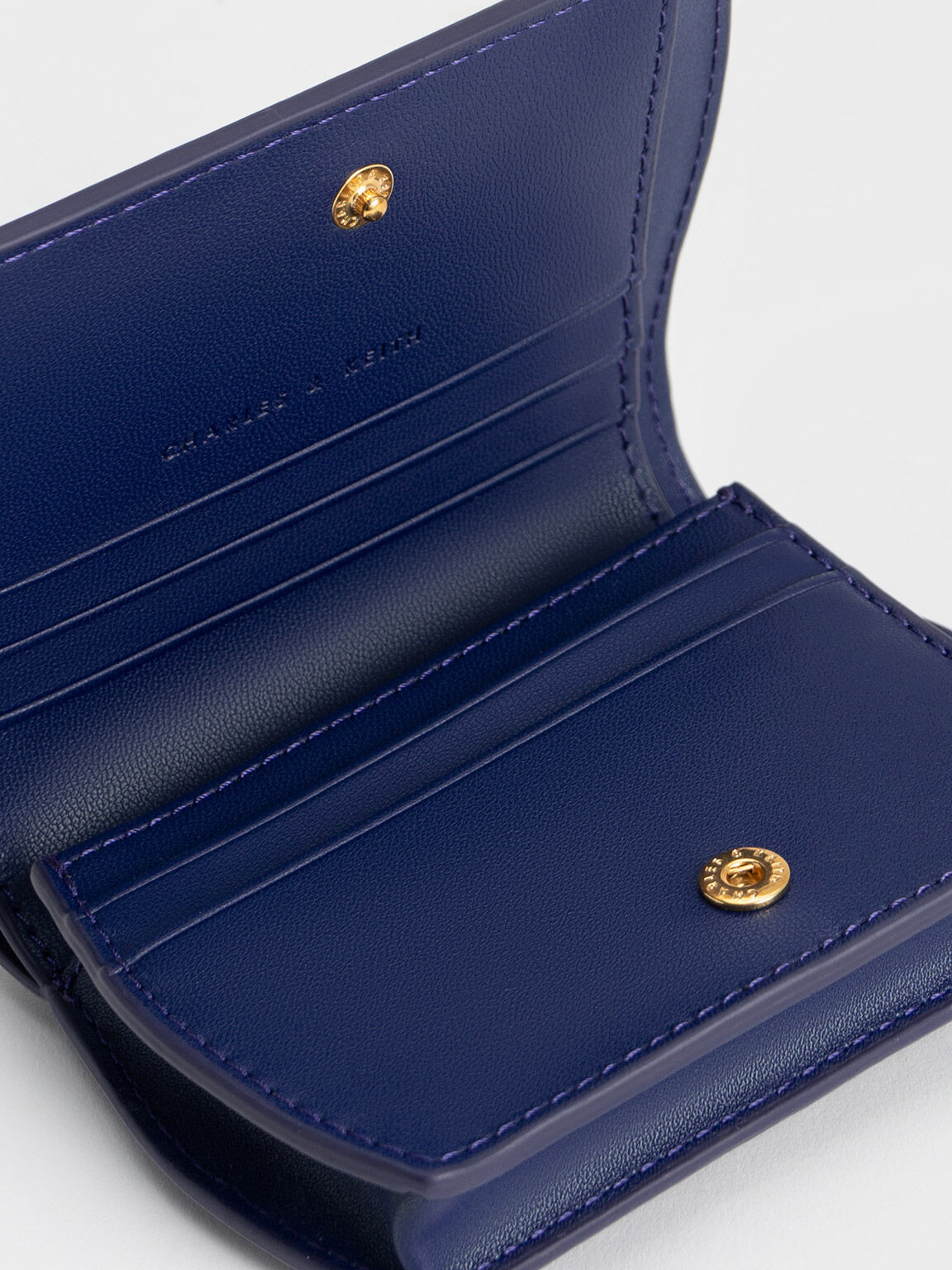 Leona Curved Wallet, Navy, hi-res