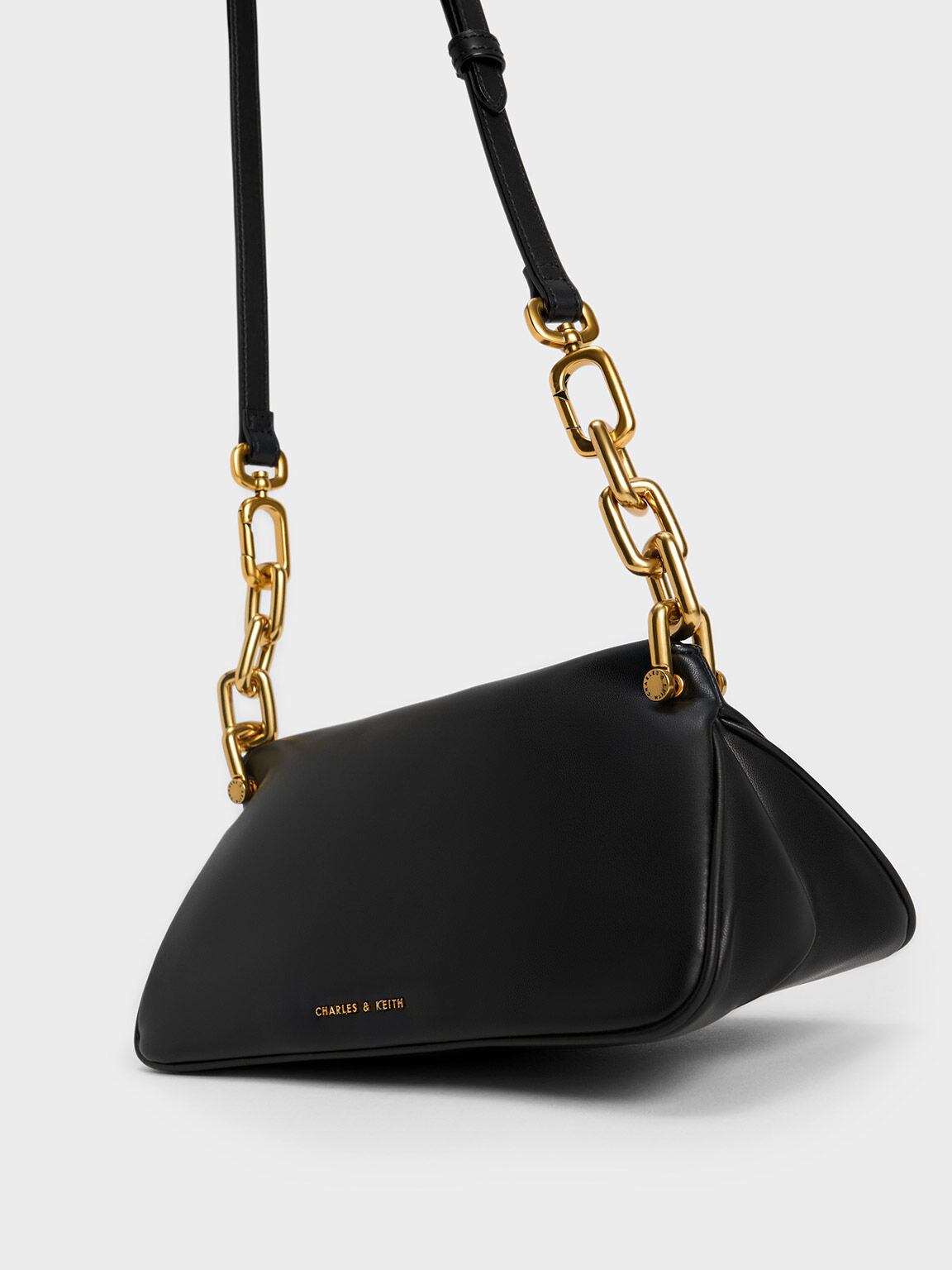 Cleona Braided Handle Hobo Bag, Black, hi-res