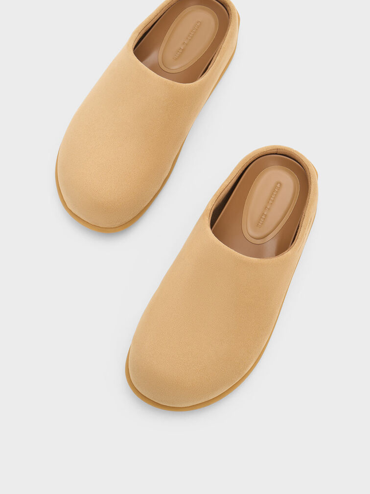 Molly Textured Flat Mules, Sand, hi-res