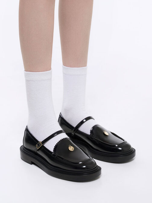 Circle Charm Mary Janes, Black Box, hi-res