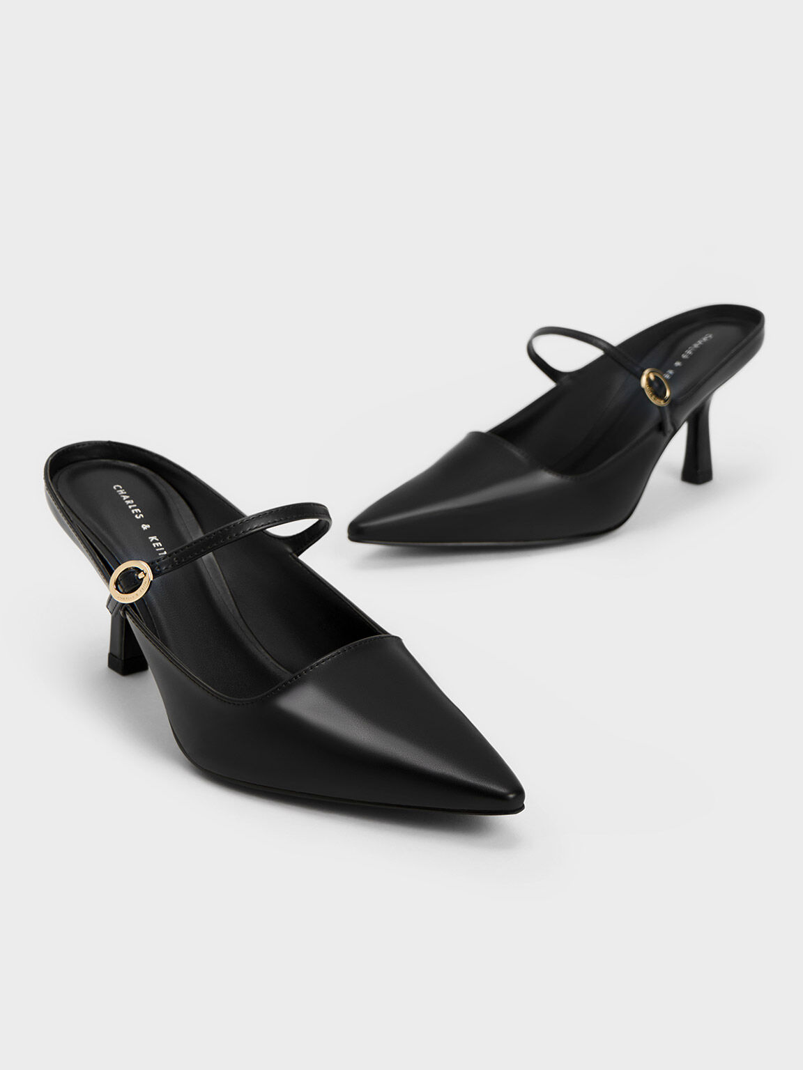 حذاء ميول ماري جين عالي الكعب, أسود, hi-res