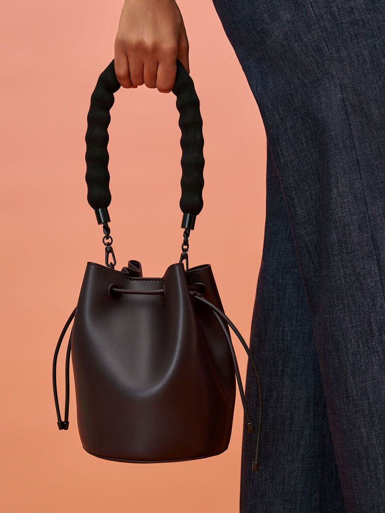 Lana Bucket Bag, Black, hi-res