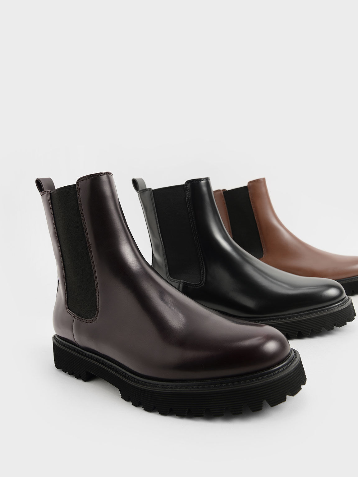 Cleated sole chelsea boots best sale