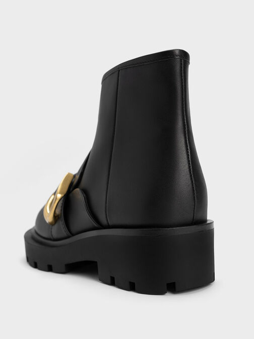 Gabine Loafer Ankle Boots, Black, hi-res