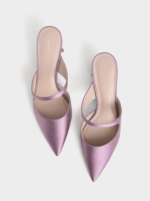 Vada Asymmetric Sculptural Heel Pumps, Lilac, hi-res